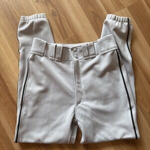 Mizuno Men's Premier Pro Piped Baseball/Softball Pants Gray/Black Size Medium